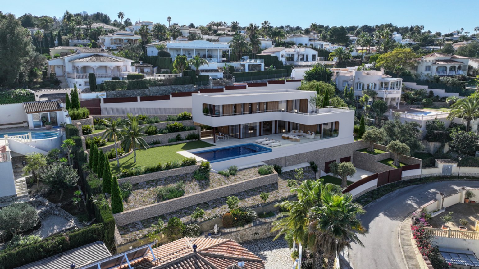 Villa Maïa. Projekt mit Lizenz. Neues Projekt einer modernen Villa von Vives Pons Homes in Marquesa VI.